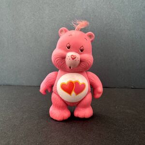 Care Bear LOVE-A-LOT Posable Figure Toy Vintage 1983 by Kenner  Pink Hearts